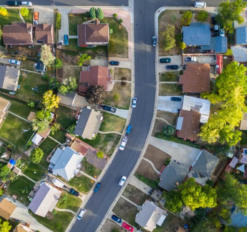 neighborhood from above