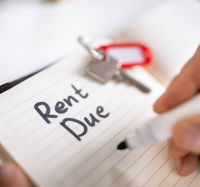 rent due note in journal